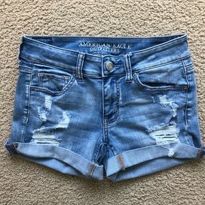 American Eagle Ripped Jean Shorts